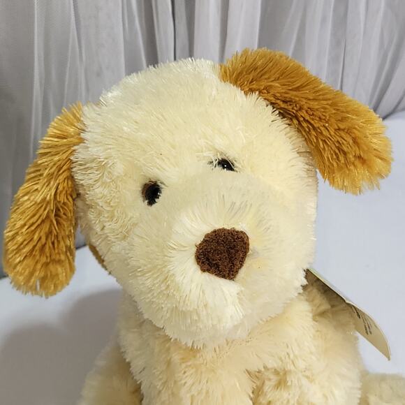 10" Commonwealth Yellow Lab Cream Beige Tan Puppy Dog Stuffed Plush Animal Toy - Picture 1 of 12